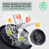 1 Pack Ninja Blender Replacement Part, 7 Fins Ninja Blender Blade with Rubber Gasket, Stainless Steel High Speed New Bearing, Compatible with Ninja Blenders Auto iQ BL480 BL482 BL682 BL642 NN102 Etc.