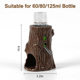 Zhilishu Hamster Water Bottle for Glass Tank, 3-in-1 Adjustable 80ML Gerbil Water Bottle with Stand Holder, Chew Proof Ceramic Water Dispenser for Dwarf Syrian Hamster Mice Rat