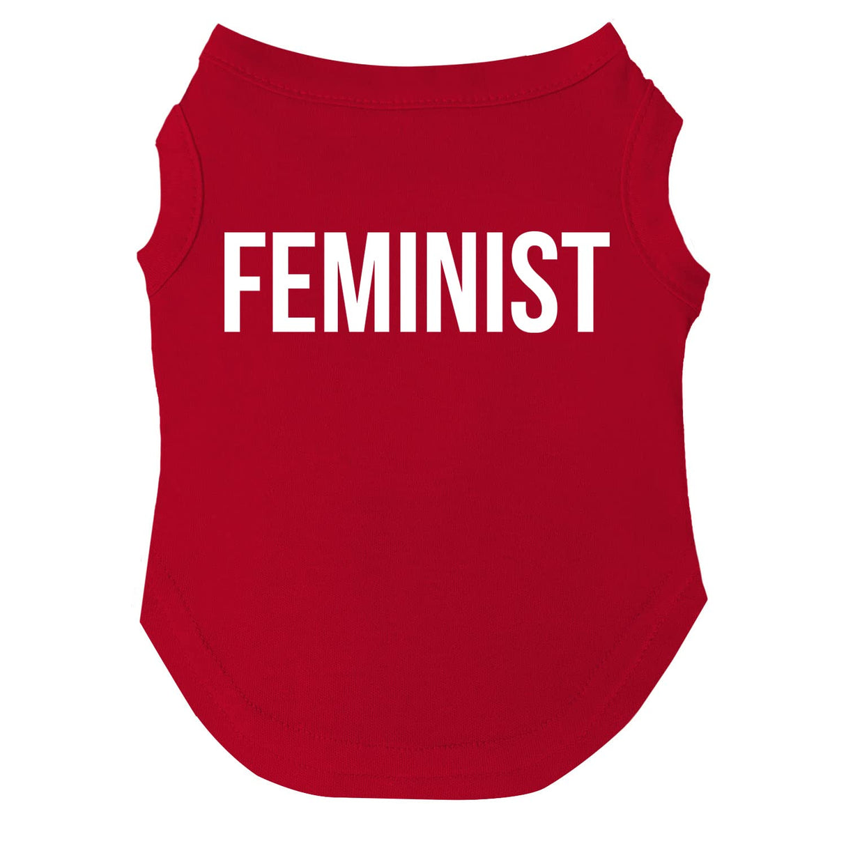 Feminist Dog Tee Shirt Sizes for Puppies, Toys, and Large Breeds (Red, Large 43)