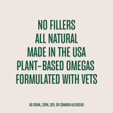 WagWell Ahiflower Omega Chews – Vet-Formulated, All Natural, Made in The USA – Skin, Coat, & Joint Chews for Dogs – Plant-Based Omega 3, 6 & 9 – Dog Fish Oil Alternative, Chicken-Flavored, 60 Chews