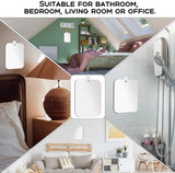 Shower Mirror Fogless for Shaving, Medium 8 in x 6 in Mirror for Wall Hanging, Frameless Portable Travel Camping Mirrors Shatterproof Handheld Locker Shave Mirror Makeup Plastic Anti Fog Free Bathroom