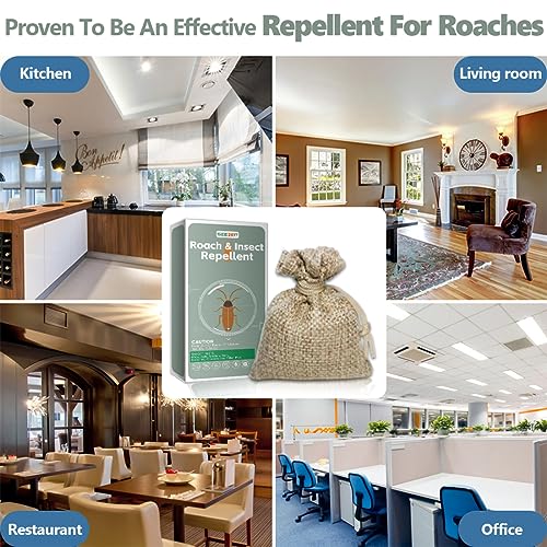 SEEKBIT Roach Repellent Large, Natural Cockroach Repellent Pouches, Repels Ant, Spider, Roach Insect Rodent Repellent, Keep Roach Away from Closet