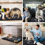 Smiry Dog Door Mat for Muddy Paws, Absorbent Dirt Trapper Non Slip Quick Dry Washable Chenille Mat for Mud Dogs, Entry Rug for Indoor and Outdoor (70x24 Inches, Black)