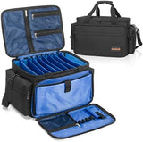 AKOZLIN Cable File Bag DJ Gig Bag Cord Organizer Case with Detachable Dividers for Laptop,DJ Gear, Sound Instrument and Music Equipment Accessories