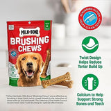 Milk-Bone Original Brushing Chews, 6 Large Daily Dental Dog Treats (Pack of 5) Scrubbing Action Helps Clean Teeth