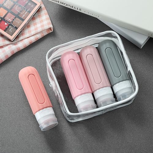 16 Pack Travel Bottles Set for Toiletries, Leakproof Travel Containers for Toiletries TSA Approved Silicone Travel Accessories Squeezable Refillable 3oz for Shampoo Conditioner Lotion