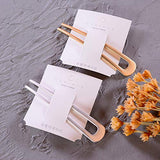 [4 Pack] Benefree U-Shape Hairpins, Bride Hair Accessories Hair Pins Clip Vintage Hair Stick,Hairstyle Chignon for Women Girls (Silver and Gold)