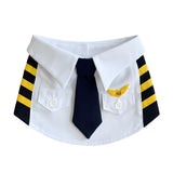 ComfyCamper Dog Pilot Costume Neckband - Captain Tie Collar Small Large XLarge XXL Cosplay Halloween Costumes, L