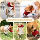 Coppthinktu 7PCS Adjustable Muzzle for Biting Barking, Comfortable Dog Mouth Cover for Small Medium Large Dogs with Long Snout