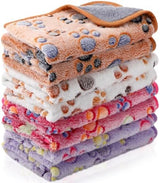 4 Pcs Waterproof Guinea Pig Blankets Washable Small Animal Fleece Bedding Absorbent Guinea Pig Cage Liners Reusable Pet Pee Pad Sleep Mat Pad Cover for Hamster Ferret (Paw Print, 28 x 41 Inch)