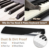 Piano Keyboard Dust Cover 61 Keys, Digital Electronic Piano Keyboard Covers, Thickening Full Covering Soft and Premium Surface, Essential Accessories to Protect Your Music Piano