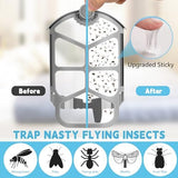 12 Pack Refills for Zevo Flying Insect Trap, Refill Cartridge Kit Compatible with ZEVO M364A and Max Plug-in Light Trap, Enhanced Sticky Replacement Refill Cartridges, 100% Fit
