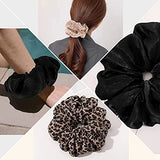 Scrunchies Hair Ties for Women Big Silk Satin Scrunchie Large Oversized Ligas Para el Cabello De Mujer Decorations Cute Jumbo Coth Ponytail Hair Scrunchy Giant Purple Hair Accessories Gift for Girls