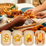 Air Fryer Liners 200pc, Disposable Air Fryer Paper Liners High Temperature Resistant, Rectangle Air Fryer Parchment Liner 9Qt, Airfryer Liner Baking Paper for Ninja DZ201, Air Fryer Accessories