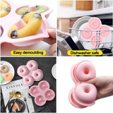 2 Pcs Air Fryer Donut Mold,Donut Pan,Reusable Donut Molds, Silicone doughnut mold, Cavity Non-Stick Bagel Pan,Ninja 2qt-8qt Air Fryer Accessories, Donut Pan for Baking