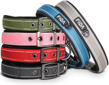 Fida Heavy Duty Dog Collar, Ultra Comfortable Soft Neoprene Padded, Adjustable Reflective Nylon Pet Collar with Durable Metal Belt Buckle for Small Breeds (S, Green)