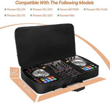Carrying Bag Compatible with Pioneer DDJ RX/DDJ SX/DDJ SX2 / DDJ SX3 / Denon MC7000 / Numark NS6, DJ Controller Storage Bag with Foam Padding for DJ Cable or Other Accessories (L, Black)