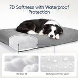 Sytopia 42 Inch Indestructible Dog Beds for Large Dogs, XL Chew Proof Dog Bed, Waterproof Pet Crate Pad with Chew-Resistant Removable Cover, Great for Indoor, Outdoor, Crate, Patio Use (Grey)