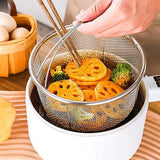 Mesh Steaming Basket, Steamer Basket for Instant Pot Accessories Stainless Steel with Comfortable Folding Handles Heat Resistant Steaming Basket for Cooking Kitchen 11cm*3.9in (20CM/7.9in)