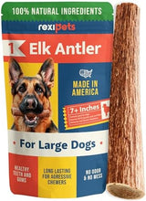 100% Natural - Elk Antlers for Dogs - Naturally Shed in USA - Long Lasting Chews for Aggressive Chewers - Natural, Real Dog Antler Treats & Toys - Dog Chews - No Odor & No Mess - Large