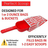 Poppy's Plastic Popcorn Scoop Bundle - 200 Bags and Plastic Popcorn Scooper, Popcorn Machine Accessories for Popcorn Bars, Movie Nights, Concessions