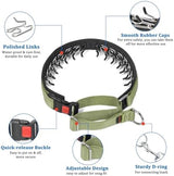 Mayerzon No Pull Dog Collar, Patented Martingale Collar for Small Medium Large Dogs with Buckle and Heavy Duty Nylon for Walking Training Hunting, Safe and Easy to Use(XL, Green)