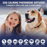 Dog Calming Pheromones Diffuser 6 in 1 Kit Appeasing Pheromone Diffuser to Calm (2 Plug in+4 Pack 48ml Refill) for Anxiety Relief Reduce Aggression Fighting Barking Stress 120 Day Supply(Tasteless)