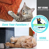 Anti Cat Scratch Tape: 6 inches x 20 Yards Cat Training Tape 100% Transparent Clear Double Sided Cat Scratch Deterrent Tape Furniture Protector for Couch, Carpet, Doors, Pet & Kid Safe