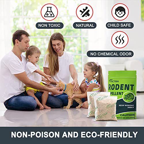 TSCTBA Rodent Repellent Indoor, Mouse repellents, Rodent Repellent Outdoor, Peppermint to Repel Mice and Rats,Rats Repellent for House,Mice Repellent,Mice Deterrent - 8P