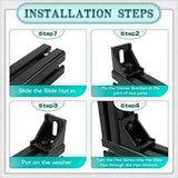 20 Set Black 4040 Series Aluminum Extrusion Profile Connector, Includes 1pc Wrench, 20pcs 3540 Corner Bracket, 40pcs M8 T-Slot Sliding Nuts and Hex Screw Bolt for 20S Aluminum Rail Accessories