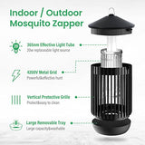 Bug Zapper Outdoor, Electric Mosquito Zapper Indoor, Fly Trap, Fly Zapper, Mosquito Killer, 20W UV Bulb Lamp, Waterproof Insect Repellent Catcher for Camping, Garden, Patio, Home, Kitchen, Backyard