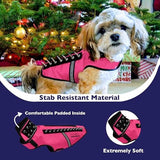 CoyoteVest SpikeVest Dog Harness Vest for Small Dogs, Reflective Dog Vest with Spikes to Shield Your pet from Coyotes, Raptor and Animal Attacks, Anti Hawk Vest, Made in USA (L-Pink)