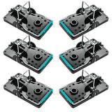 Large Rat Traps, Set of 6, Reusable Pest Control Solutions for Trapping Against Mouse, Chipmunk, and Squirrel. Instant Humane Kill Rodent Snap Trap That Work