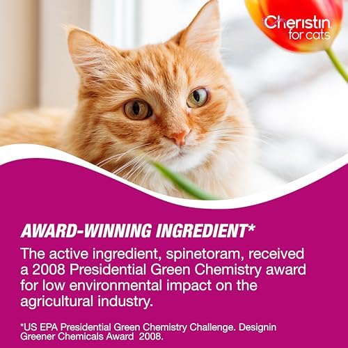Cheristin Flea Treatment & Prevention for Cats | Fast acting topical flea treatment for cats over 1.8 lbs | 1 Count