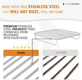 Air Fryer Rack Accessories Compatible with Ninja, Bella, Ultrean, Cosori, Secura, Insignia, Philips, Kalorik + More, Stainless Steel Extra Large XL Silicone Mat, Accessorios para Freidora de Aire