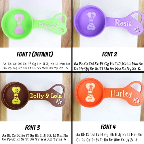 Personalized Dog Food Scoop Custom Scooper Pet Kibble Scoop Food Dispenser Dog Measuring Cup Custom Pet Accessories Gift Idea For Dog Lover (1oz - 1/8cup)