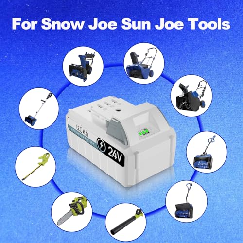 POWITEC 6.0Ah Replacement Battery for Snow Joe Sun Joe 24V Battery for Snow Joe 24VBAT-LTE/LTW/LT 24BAT-LTX Series