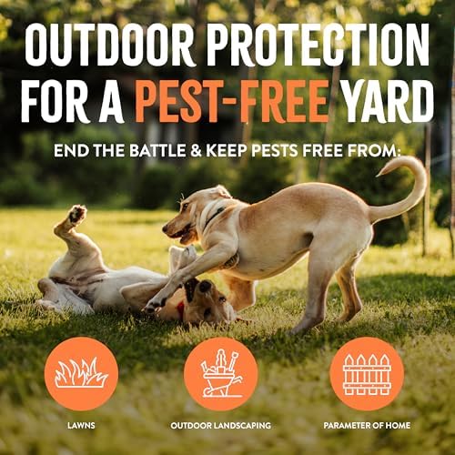 TropiClean Max Strength Flea and Tick Treatment Spray for Yard, Safe Prevention Around Kids & Pets, Powerful & Natural Defense, Made in USA, 32oz