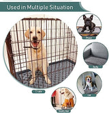 Dog Crate Pad 30x19 inch Gray Memory Foam Dog Bed Mat for Small Medium Dog Grey Washable Puppy Sleeping Bed Anti Slip