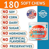 Omega 3 Alaskan Fish Oil Treats for Dogs (360 Ct) - Dry & Itchy Skin Relief + Allergy Support - Shiny Coats - EPA&DHA Fatty Acids - Natural Salmon Oil Chews - Hip & Joint Support - Salmon Flavor
