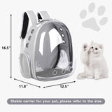 Pet Backpack Carrier with Harness Backpack with Bubble Clear Front for Cats, Small Dogs, Bunnies etc with Harness Included, Pet Carrier for Traveling, Walking, Hiking and Outdoor Activities