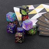 48 PCS Magic The Gathering MTG Counter Dice Marble Bulk Life Counters Tokens Dice Compatible with Magic Card Game Accessories CCG Creature Stats, 4 Colors