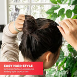 Hawwwy Bobby Pins - 8 Pack - Black - 2 Inches - Beautiful Twist Hair Accessories for Women and Kids - Easy Bobby Pins for Fast and Secure Buns, Messy Styles, and Updos