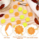 72 Pcs Hair Accessories Set - Self Hinge Barrettes, Bubble Bows, Flowers, Plastic Clips for Baby Toddler Girls (Yellow, Light Yellow, Dark Brown)
