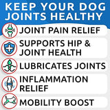 Bark&Spark Glucosamine Chondroitin Dog Hip & Joint Supplement - Joint Pain Relief - Hip & Joint Chews - Joint Support Large Small Breed - Senior Doggie Vitamin Pill Joint Health (180 Treats - Chicken)