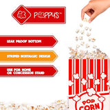 Poppy's Paper Popcorn Bags - 1000 2 oz Concession-Grade Bags, Popcorn Machine Accessories for Popcorn Bars, Movie Nights, Concessions