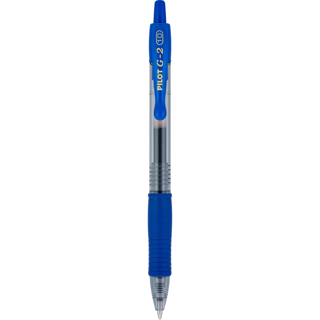 Pilot G2 Premium Gel Roller Pens, Bold Point 1 mm, Blue Ink Pens Bold Point, Pack of 12 - Ideal for School, Journaling, and Office Writing