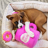 ZippyPaws Burrow, Food Buddies Coffee & Donutz - Interactive Dog Toys for Boredom - Hide and Seek Dog Toys, Colorful Squeaky Dog Toys for Small & Medium Dogs, Plush Dog Puzzles