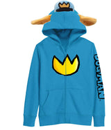 Bioworld Dog Man Emblem Boy's Blue Long Sleeve Cosplay Zip-Up Hoodie 6/7 (S)