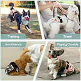 Dog Diapers Female(3 Pack) - No Leak Reusable Diapers for Doggy Female in Period - Highly Absorbent Dog Heat Panties with Adjustable Snaps Cute Dogs S